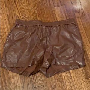 H&M faux leather shorts
